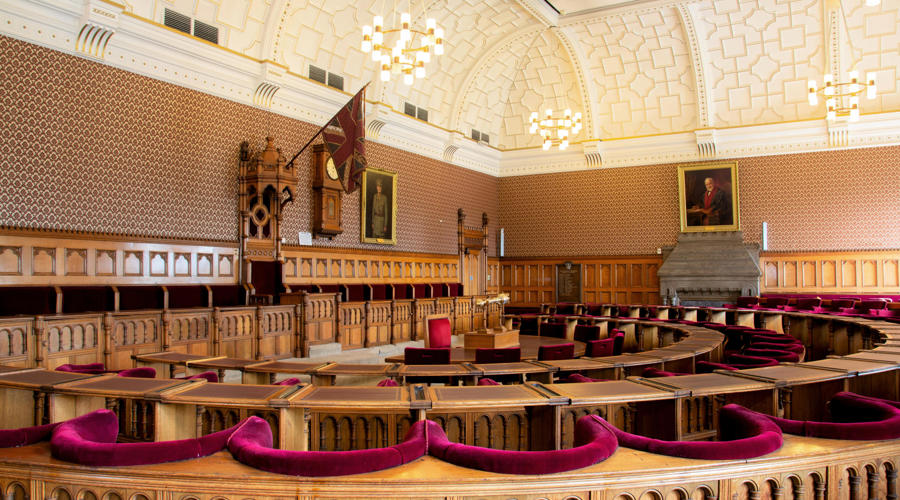 The council chamber in Middlesbrough Town Hall