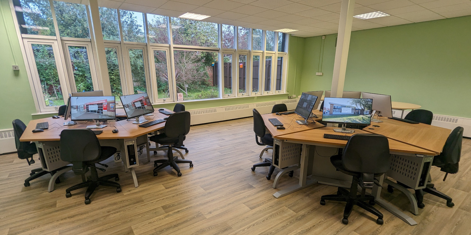 The refurbished IT suite with new computers